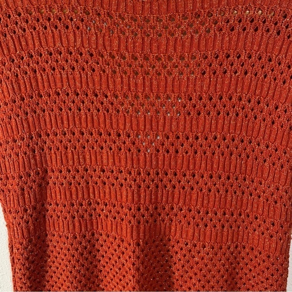 Cato Womens Open Weave Sweater Vest V Neck Light Weight Long Tunic Top S XL - Picture 3 of 9